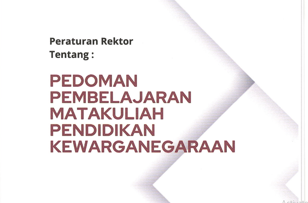 Pedoman Pembelajaran Matakuliah Pendidikan Kewarganegaraan